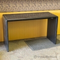 Espresso Hallway Sofa Table with Brass Accent